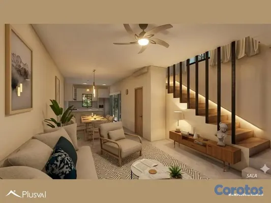 casas - VILLAS TIPO DUPLEX DE 3 HAB EN DOWNTOWN PUNTA CANA I RESIDENCIAL BAVARO PC 9