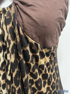 ropa para mujer -  Vestido midi ajustado con estampado de leopardo 3
