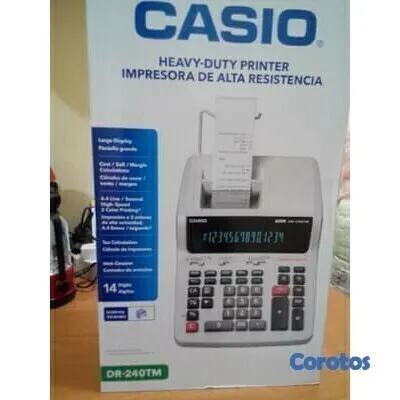 impresoras y scanners - CALCULADORA ,SUMADORA CASIO DR-240TM ,14 dígitos 
EN PANTALLA, DE USO PESADO  2