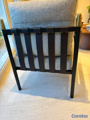 muebles y colchones - Butacas en metal negro 2
