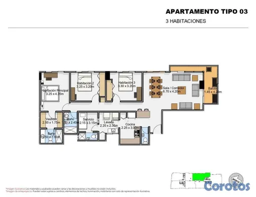 apartamentos -  Apartamentos de 2 habitaciones en Bella Vista 8