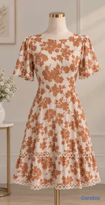 ropa para mujer - Vestido floral con espalda descubierta 2