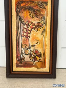 Cuadro del pintor Robinson Roque acrilico/Lienzo 13x30. 