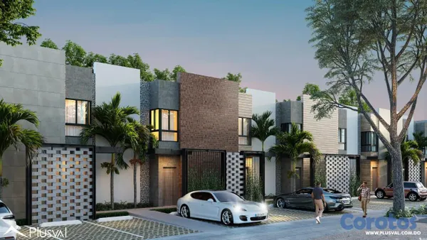 casas - Moderna Casa Tipo Townhouse de 2 Habitaciones en venta - Vista Cana 3