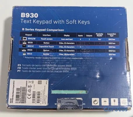 otros electronicos - Teclado de Alarma Bosch B930 Alfanumérico SDI2 – N 2