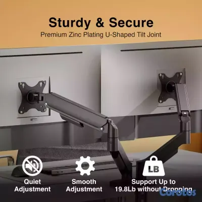 accesorios para electronica - SOPORTE PARA MONITOR DUAL 17 HASTA 32" CON ABRAZAD 3