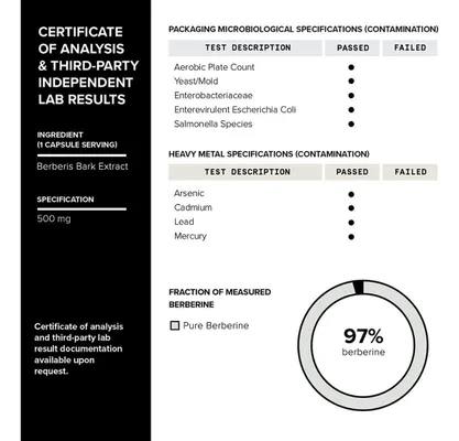 Salud y Equipamiento Médico - Berberina Hcl Ultra Alta Resistencia Del Himalaya 97% 90 Cap 6