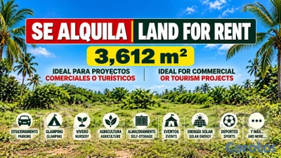 TERRENO EN ALQUILER – 3,612 m² EN EL BATEY, SOSÚA 