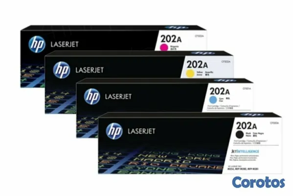 impresoras y scanners - TONER ORIGINALES HP-202A  CF500A CF501A CF502A CF503A Toner TODOS LOS COLORES  3