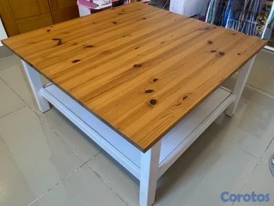 Mesa de centro IKEA HEMNES blanca con tablero de p