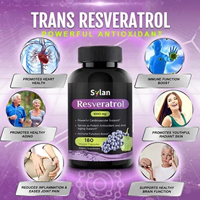 Salud y Equipamiento Médico - Resveratrol 1000 Mg Potente 180 Capsulas 4