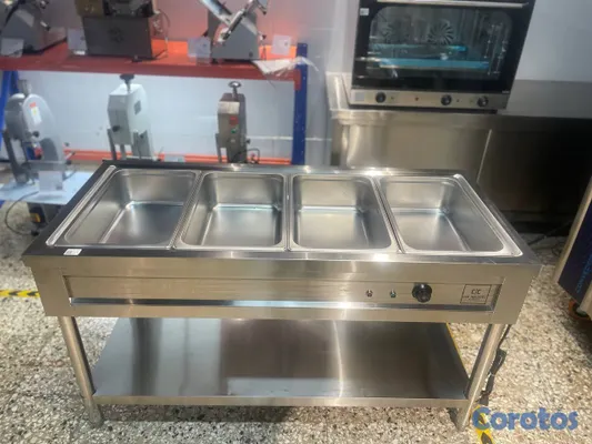 equipos profesionales - Mesa baño maria electrica de 4 bandejas exhibidora 7
