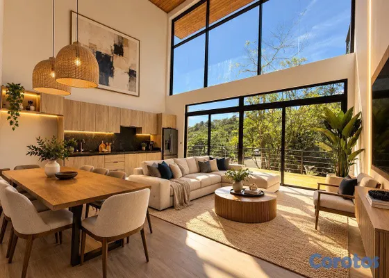 casas vacacionales y villas - En Venta Villa en Constanza en Proyecto Cerrado 5