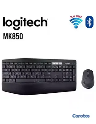 otros electronicos - TECLADO MOUSE LOGITECH MK850 PERFORMANCE WIRELESS COMBO INGLES (ENG) BLUETOOTH Y 3