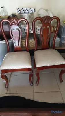 muebles y colchones - COMEDOR EN CAOBA 6 SILLAS  4