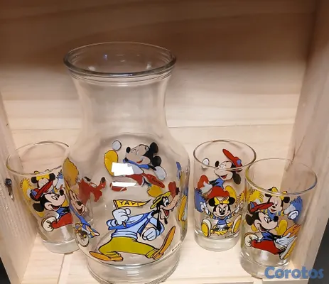 arte y antigüedades - Juego de jarra (Carafe) vintage de de Disney  5