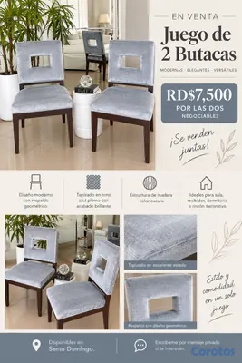 muebles y colchones - JUEGO DE BUTACAS 3