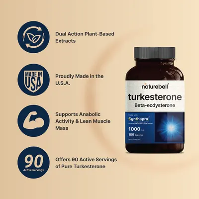 Salud y Equipamiento Médico - Suplemento De Turkesterona Naturebell 500mg | 180 Capsulas - 4