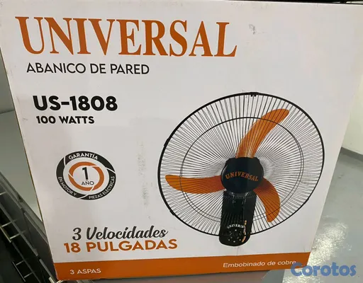 aires acondicionados y abanicos - *Abanico Universal*
Nuevo en caja
Modelo: US-1808
Abanico de pared

 4