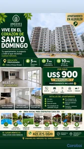 Apartamento Moderno en Alquiler – Andares del Mirador 531 | 2 Hab. | US$900