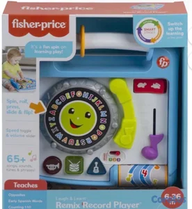 Fisher-Price Laugh & Learn Remix Tocadiscos, juguete de aprendizaje electrónico 