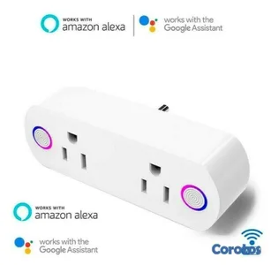 Enchufe inteligente, conector plug wifi 2 en 1 para Alexa y Google Home 