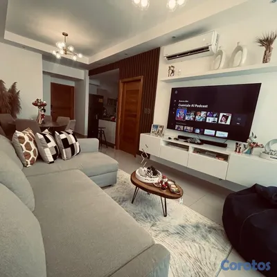 apartamentos - alquiló bella vista piso 7 totalmente amueblado una habitación 1.5 baños parque  7