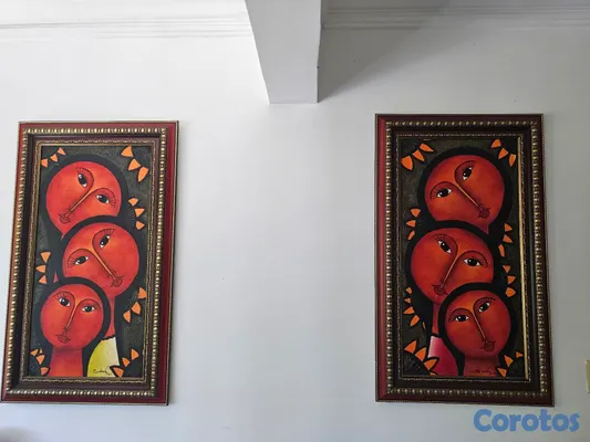 decoración y accesorios - Cuadros de cara caribeña enmarcados  3