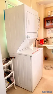electrodomesticos - LAVADORA SECADORA TIPO TORRE DE GAS.  FRIGIDAIRE COMO NUEVA 2