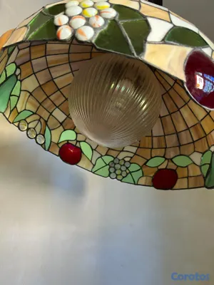 decoración y accesorios - Lámpara de Techo de Vitral, 18 pulgadas de diámetr 4