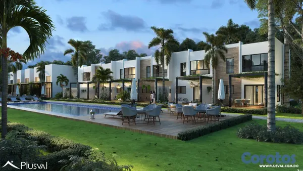 casas - Moderna Casa Tipo Townhouse de 3 Habitaciones en venta - Vista Cana 6