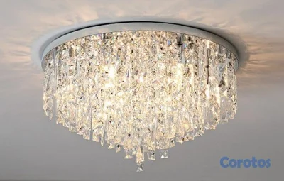 LAMPARA DECORATIVA DE TECHO EN CRISTAL