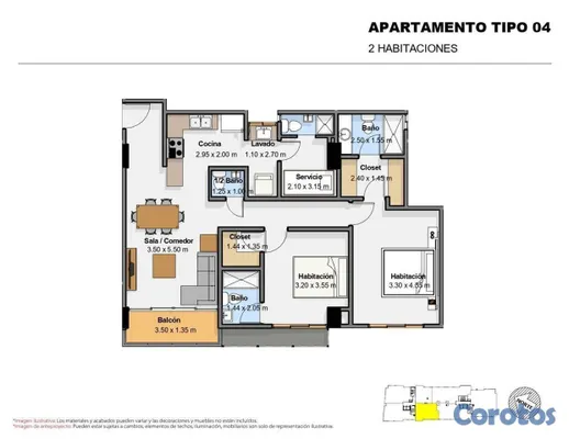 apartamentos -  Apartamentos de 2 habitaciones en Bella Vista 13