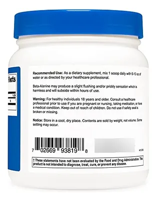 Salud y Equipamiento Médico - Beta Alanina En Polvo - Beta Alanina Pura, 1-nutricost 3