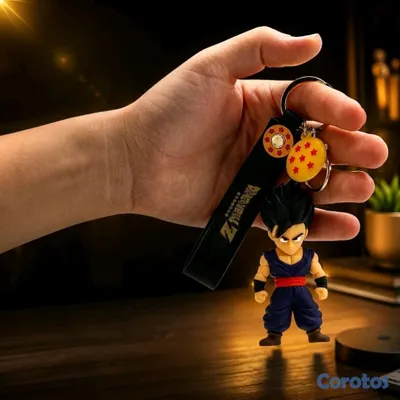 juguetes - Llavero Dragon Ball Z con figura y correa para decorar tus llaves con estilo.  5