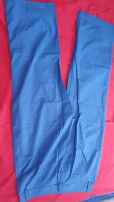 ropa para mujer - Pantalon de tela azul 3