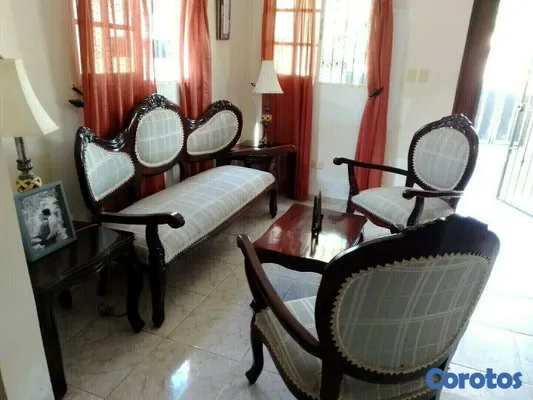 muebles y colchones - Juego de muebles sala en caoba 2