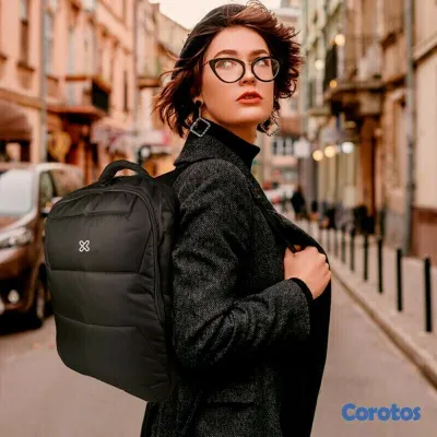 carteras y maletas - BULTO DE NOTEBOOK KLIPX MONACO 15.6" TIPO MOCHILA, 2 COMPARTIMENTOS PRINCIPALES, 2