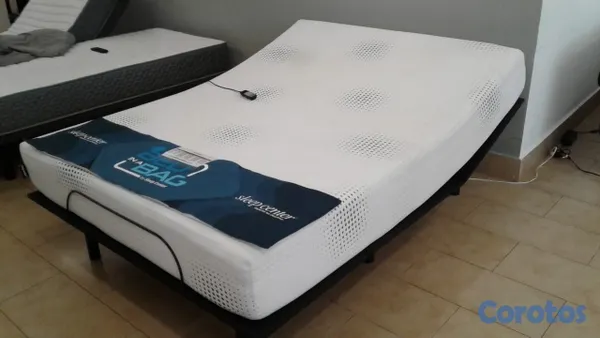 muebles y colchones - Cama reclinable automática queen con base en tela 2