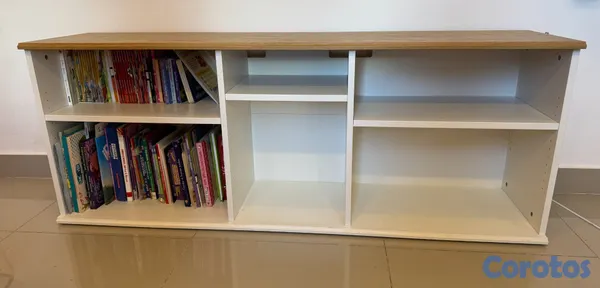 muebles y colchones - Mueble para TV IKEA SKRUVBY blanco con tablero efe 6