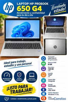 computadoras y laptops - Laptop HP Probook 650 G4 8