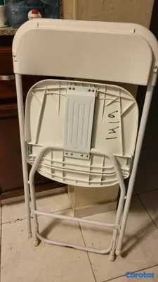 muebles y colchones - Sillas plegables de plástico con marco de acero 3