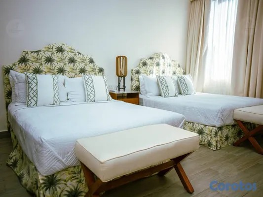 casas vacacionales y villas - Green Village, Cap Cana: villa amueblada con jacuzzi y jardín 4