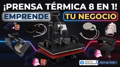 Plancha / Prensa Térmica 8 en 1 Multifuncional