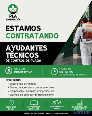 empleos disponibles - ¡Estamos Contratando Técnicos de Control de Plagas!  2