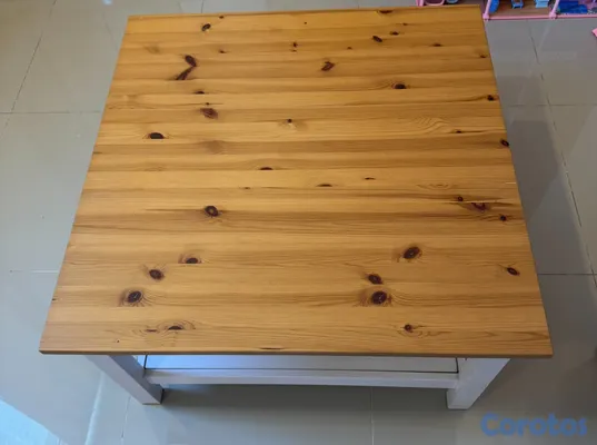 muebles y colchones - Mesa de centro IKEA HEMNES blanca con tablero de p 3