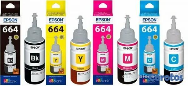 impresoras y scanners - BOTELLA DE TINTA EPSON 664 EN TODOS LOS COLORES  PRECIO POR COLOR 2