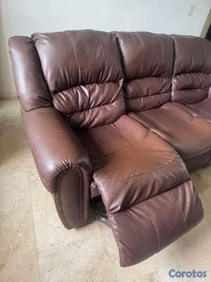 muebles y colchones - Sofá reclinable, 3 plazas, excelente condiciones 4