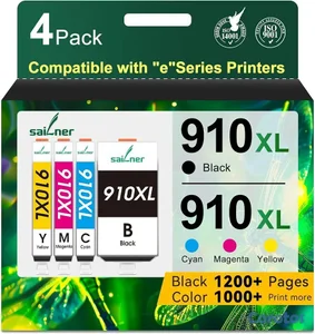 🔥 PACK DE 4 CARTUCHOS DE TINTA HP 910XL SAILNER Compatible con OfficeJet Pro 🖨