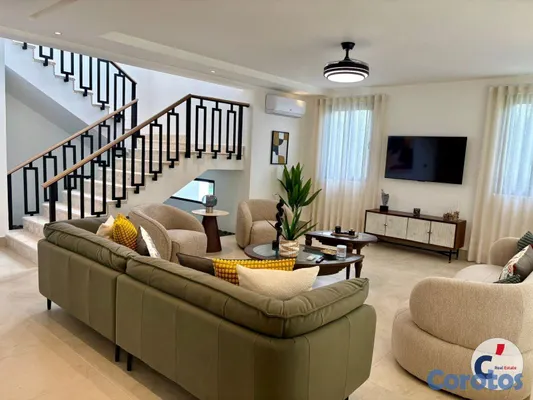 casas - Villa en renta en Punta Cana Village, amueblada de 2